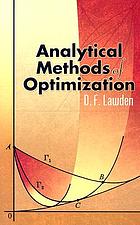  Analytical methods of optimization